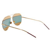 ディオール スプリット CDロゴ ティアドロップ サングラス ゴールド ワインレッド プラスチック レディース Dior 【中古】